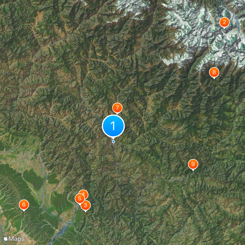 Distretto di Tehri Garhwal Mappa
