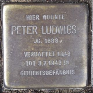 Stolperstein dedicated to Peter Ludwigs