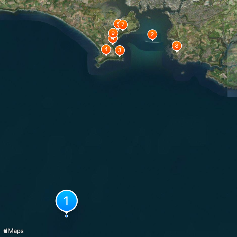 Eddystone Lighthouse Map