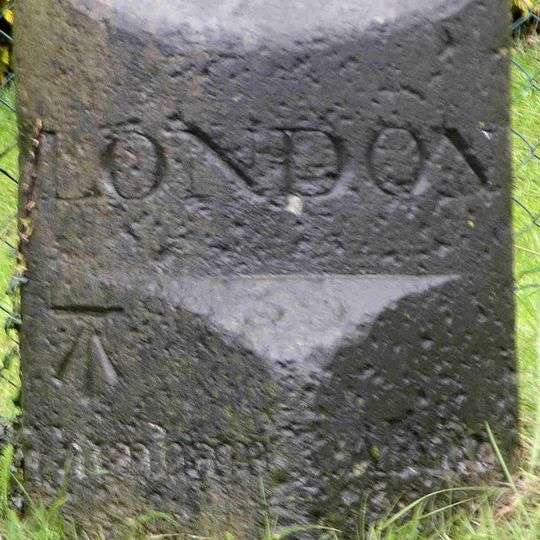 Milestone In Front Of Bushy Reeds Farm