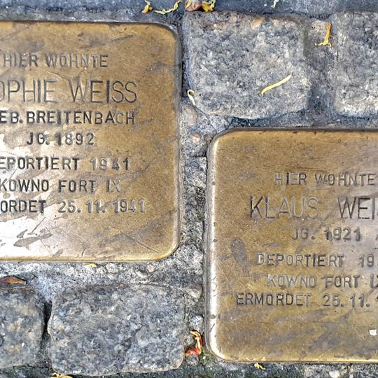 Stolperstein en memoria de Klaus Weiß