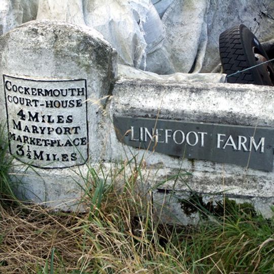 Milestone At Entrance To Linefoot Farm