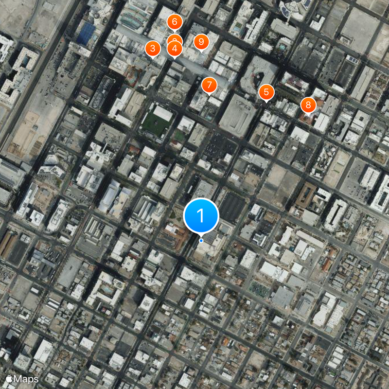 United States District Court for the District of Nevada Map