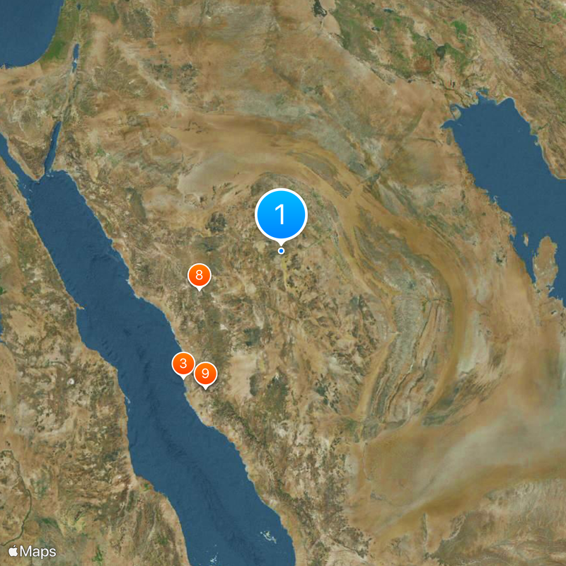 Saoedi-Arabië Kaart