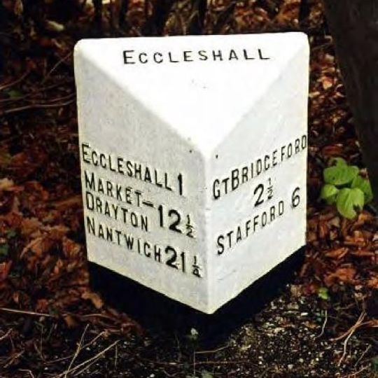Milepost, E of Four Lane Ends