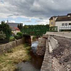 Temporary road bridge over the Čistá in Hostinné