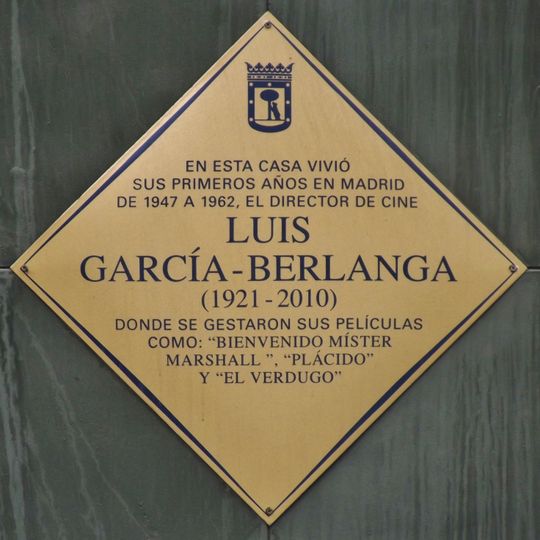 Commemorative plaque to Luis García Berlanga