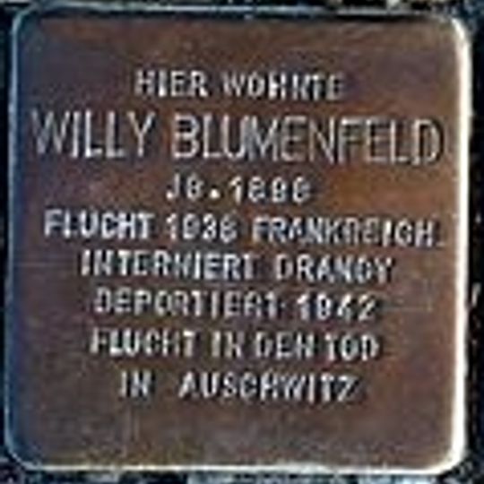 Stolperstein en memoria de Willy Blumenfeld