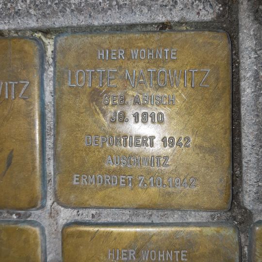 Stolperstein dedicated to Lotte Natowitz