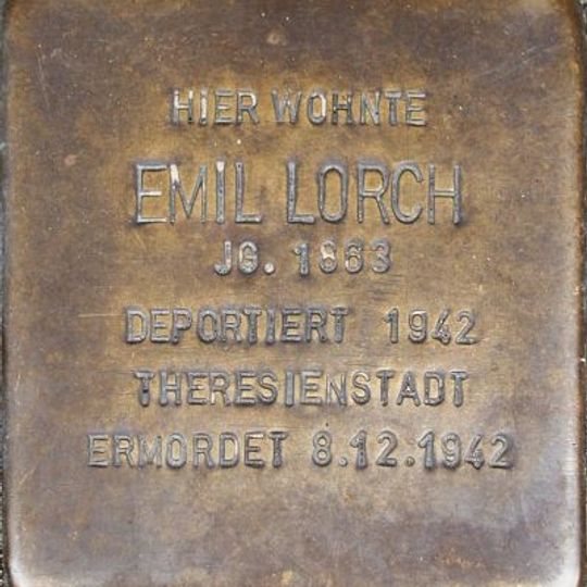Stolperstein à la mémoire d’Emil Lorch