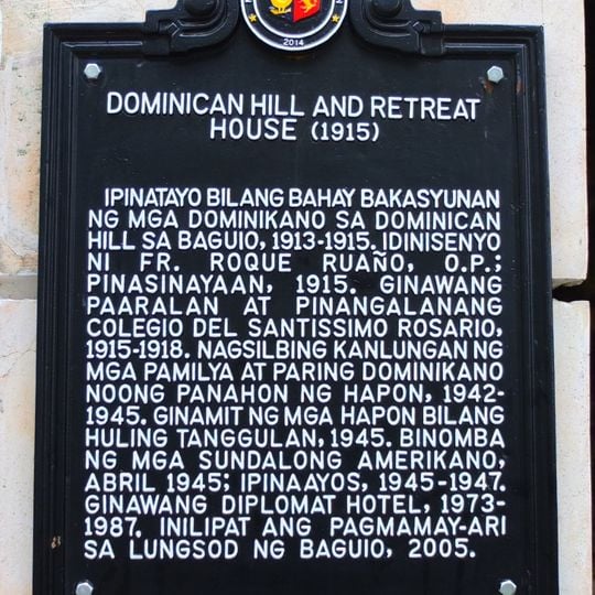 Dominican Hill and Retreat House historical marker