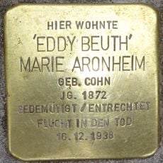 Stolperstein dedicated to ‚Eddy Beuth‘ Marie Aronheim
