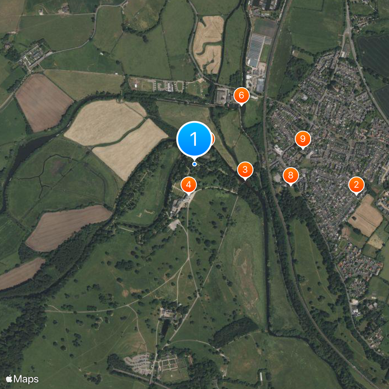Shugborough inscription Map