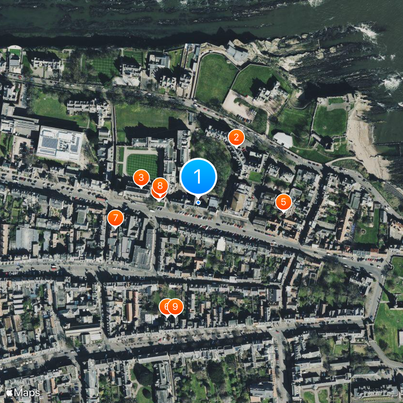 Université de St Andrews Carte