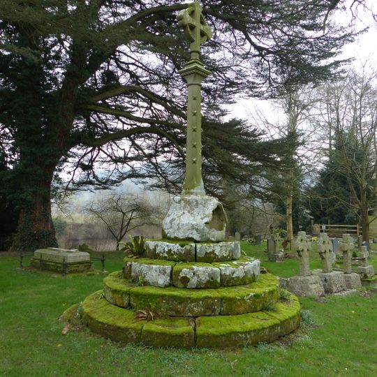 Churchyard cross in St Dubricius's churchyard