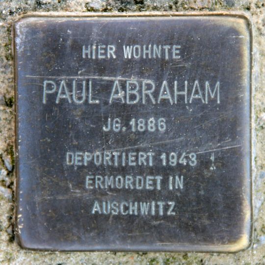 Stolperstein en memoria de Paul Abraham
