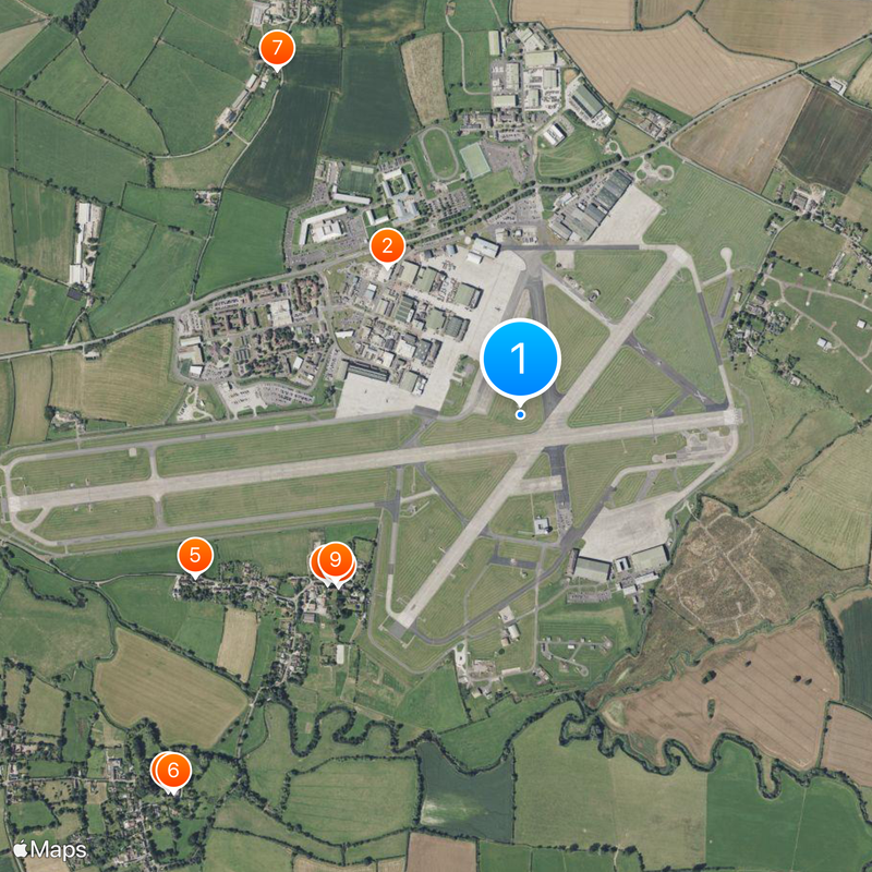 Royal Naval Air Station Yeovilton Map