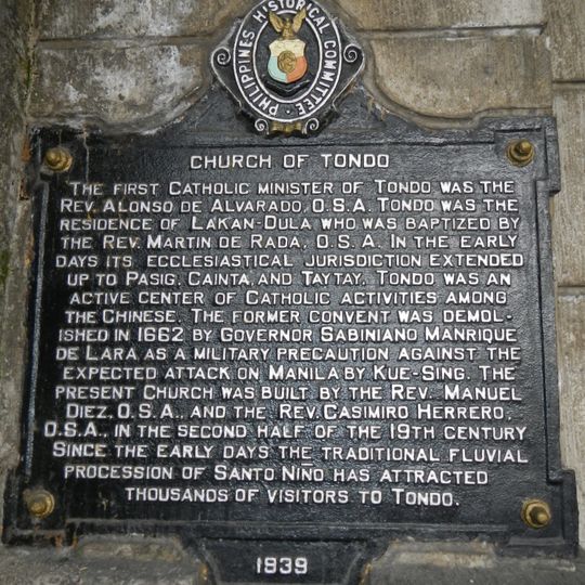 Church of Tondo historical marker