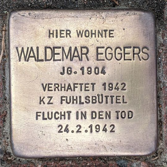 Stolperstein en memoria de Waldemar Eggers