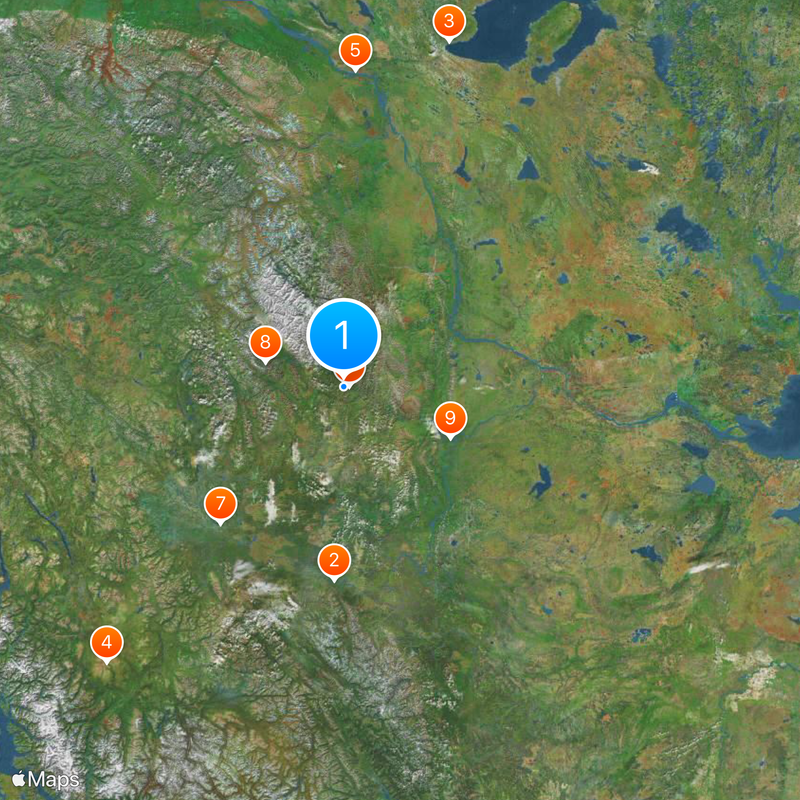 Nationalpark Nahanni Karte