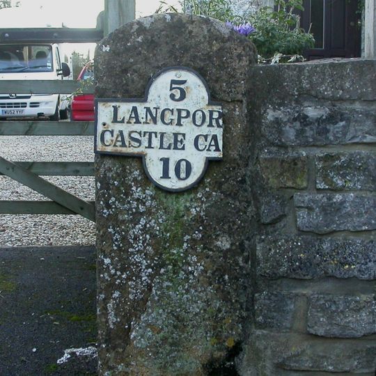 Milestone Set Into Front Boundary Wall Of Hillhead Cottage