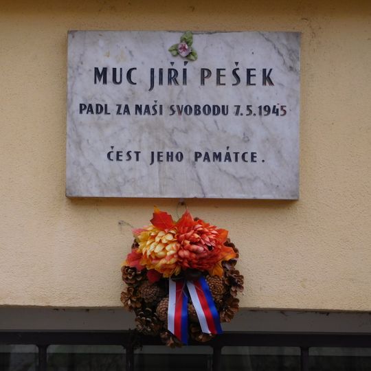 Plaque to Jiří Pešek