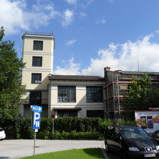 NK Schraubenwerke, Kessel- und Maschinenhaus, Kraftwerk mit Wasserturm, Kaltpresserei