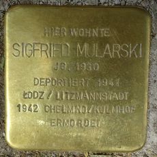 Stolperstein dedicated to Sigfried Mularski