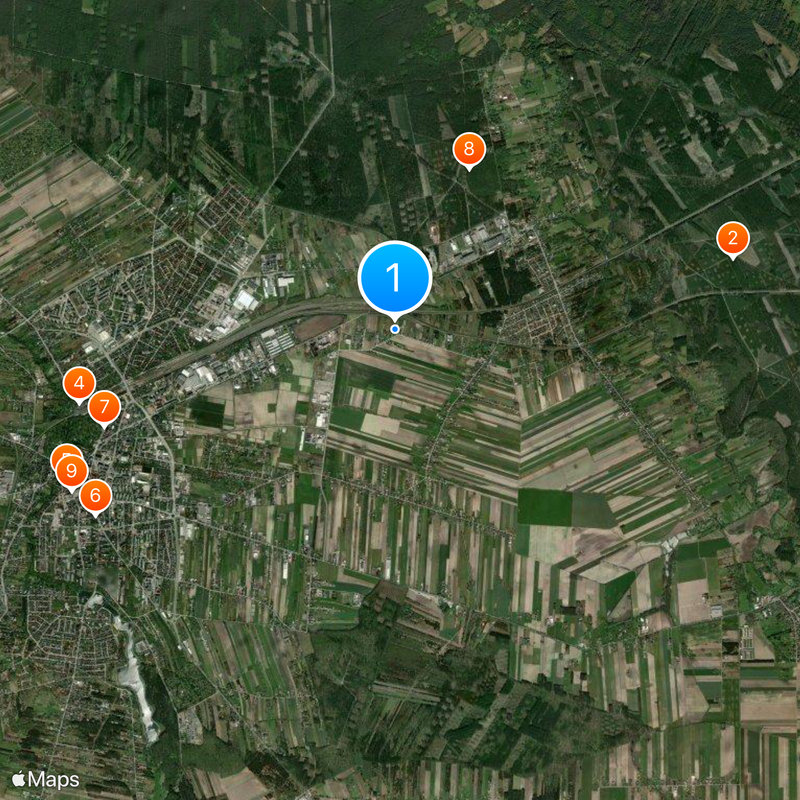Miedniewice-Topola Map