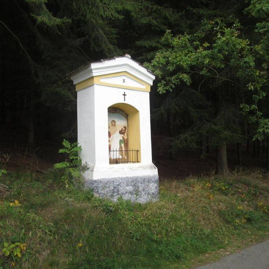 Kaplička na křížové cestě Lhenice - 10. zastavení