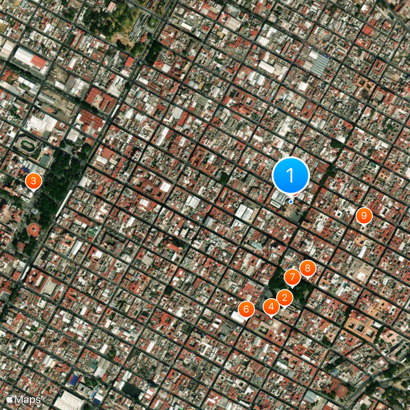 Capilla del Rosario, Santo Domingo Mappa