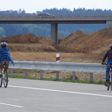 Bridge of road 101 over Pražský okruh in Jesenice