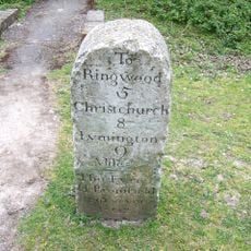 Milestone, Burley, opposite Burley Manor Hotel drive