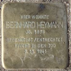 Stolperstein dedicated to Bernhard Heymann