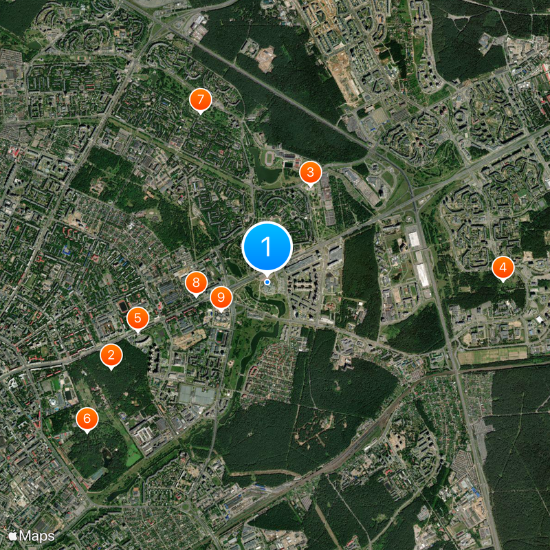 Nationalbibliothek von Belarus Karte