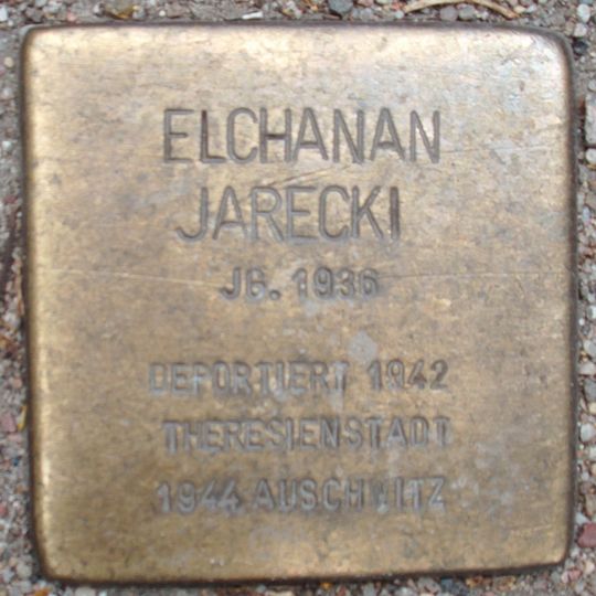 Stolperstein dedicated to Elchanan Jarecki