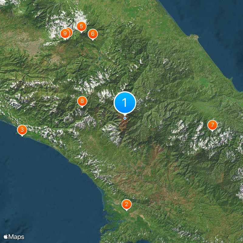 Cerro Chirripó Mappa