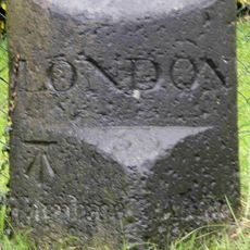 Milestone In Front Of Bushy Reeds Farm