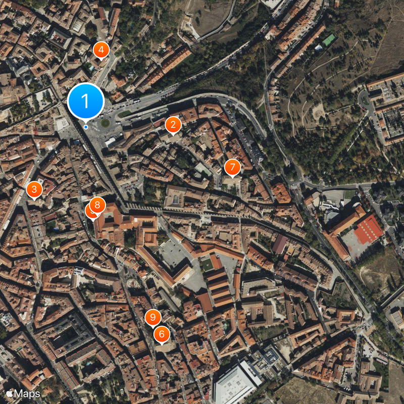 Akwedukt w Segowii Mapa