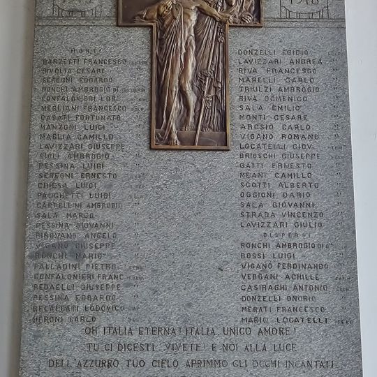 Lapide commemorativa ai caduti della prima guerra mondiale