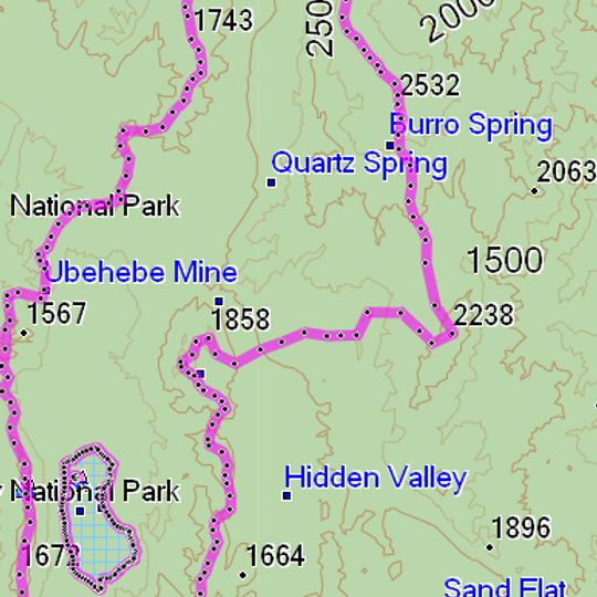 Racetrack mountain area