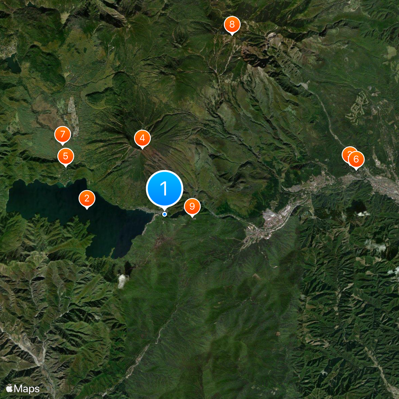 Chutes de Kegon Carte