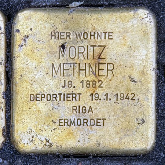 Stolperstein dedicated to Moritz Methner