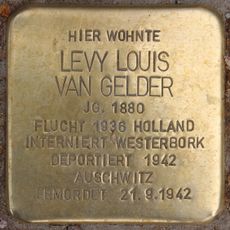 Stolperstein en memoria de Levy Louis van Gelder