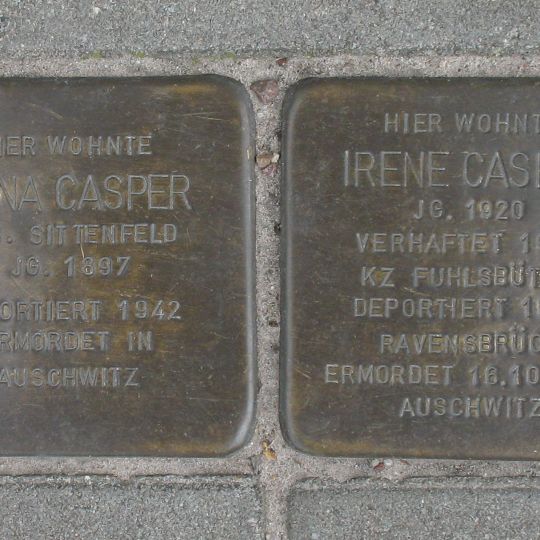 Stolperstein dedicated to Irene Casper