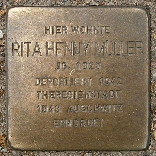 Stolperstein dedicated to Rita Henny Müller