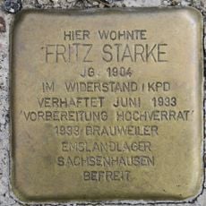 Stolperstein à la mémoire de Fritz Starke