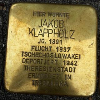 Stolperstein dedicated to Jakob Klappholz