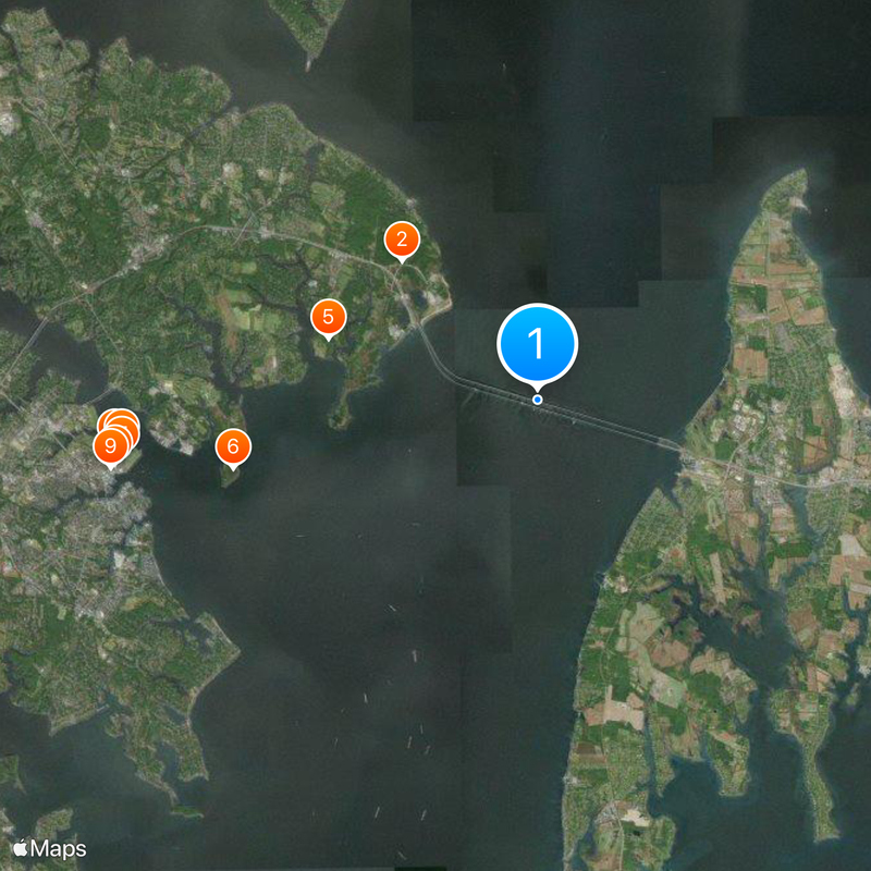 Chesapeake Bay Bridge Mapa