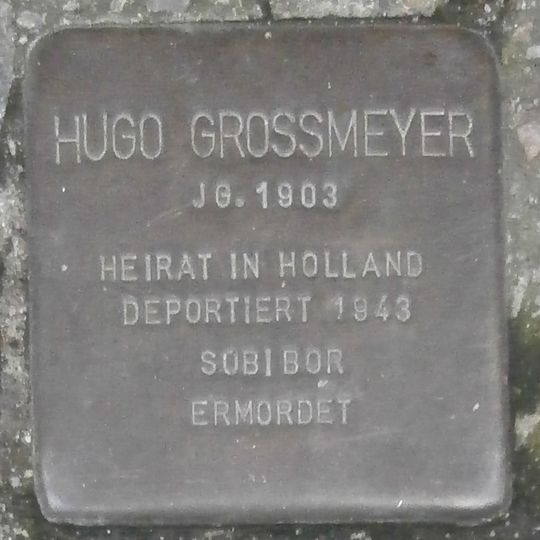 Stolperstein em memória de Hugo Grossmeyer